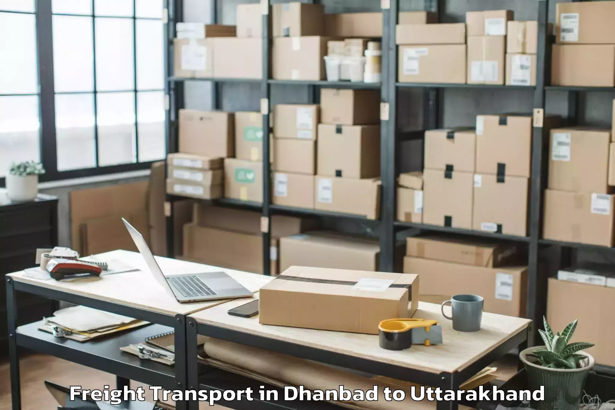 Book Dhanbad to Tharali Freight Transport Online